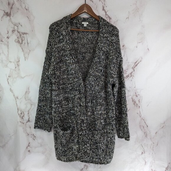 J Jill Cardigan Womens Medium Gray Midi Long Duster Button Sweater Wool Alpaca - Picture 11 of 11
